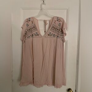 Terra & Skye pink boho top 2xl